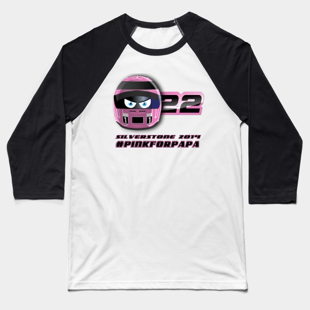 Jenson BUTTON_2014_Silverstone_Helmet Baseball T-Shirt by Cirebox
